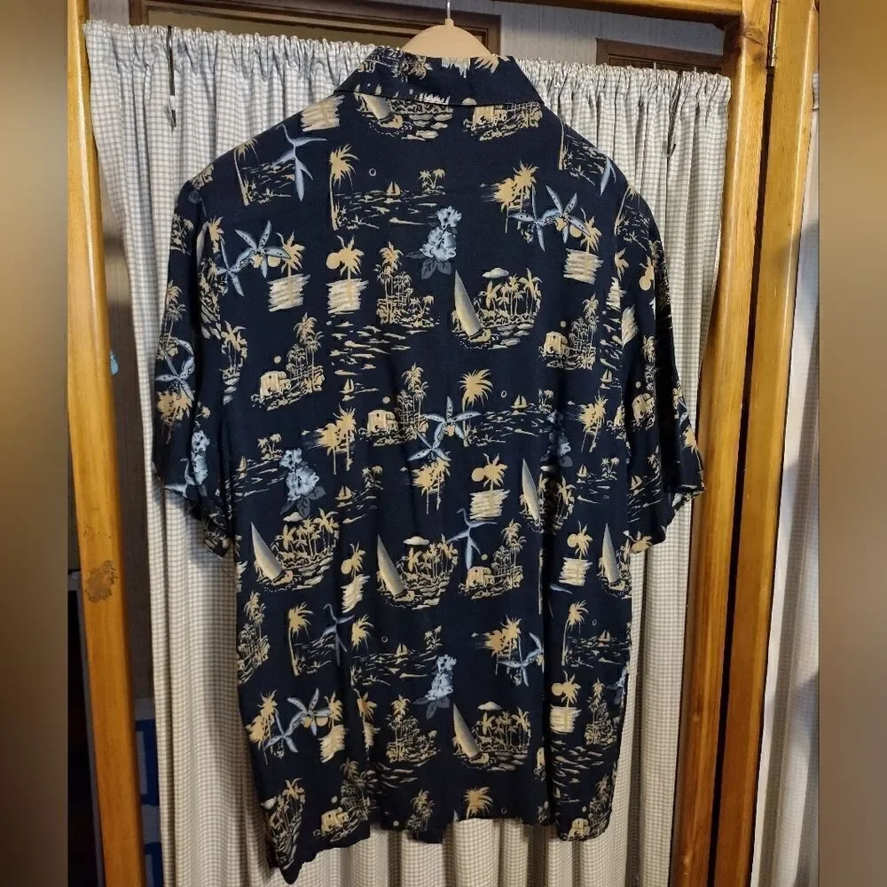Vintage Paradise Gold Hawaiian shirt